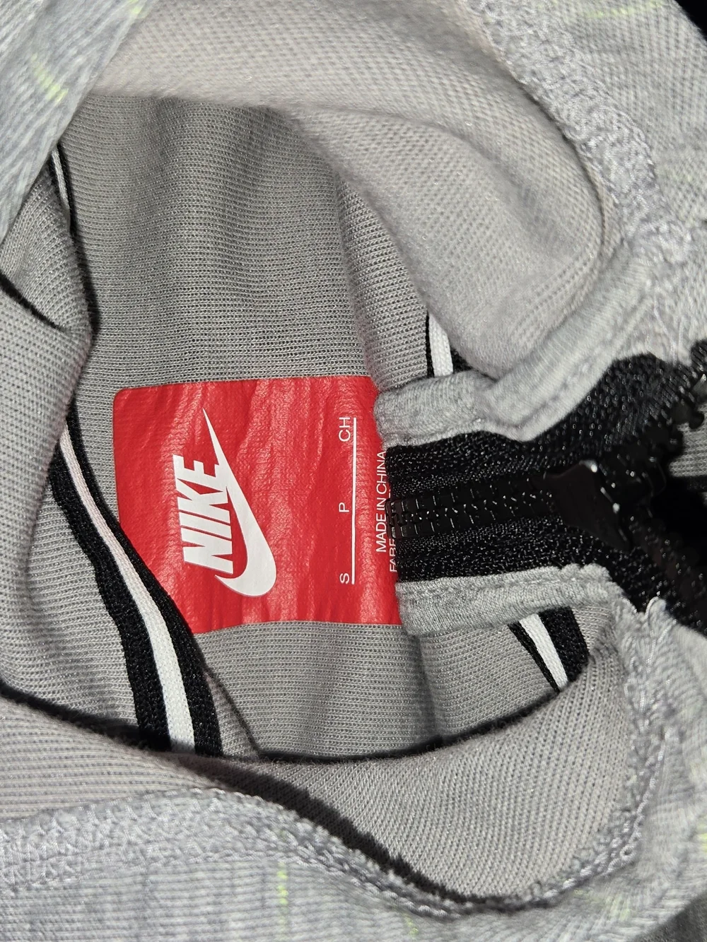 Nike Kids Grey Hooded Zip Sweatshirt